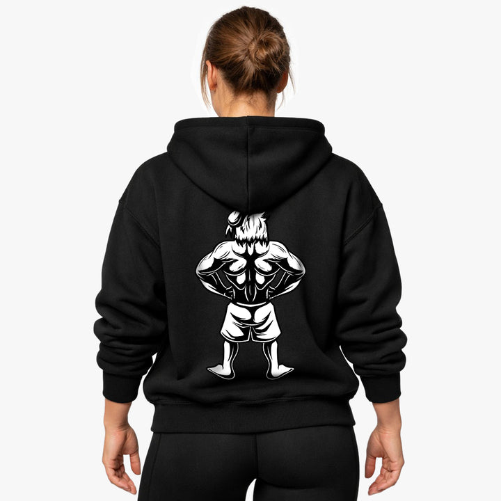 Duck (Backprint) B&W Oversized Hoodie