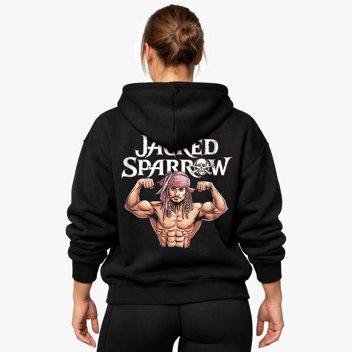 Sudadera extragrande con capucha Jacked Sparrow (estampado en la espalda)
