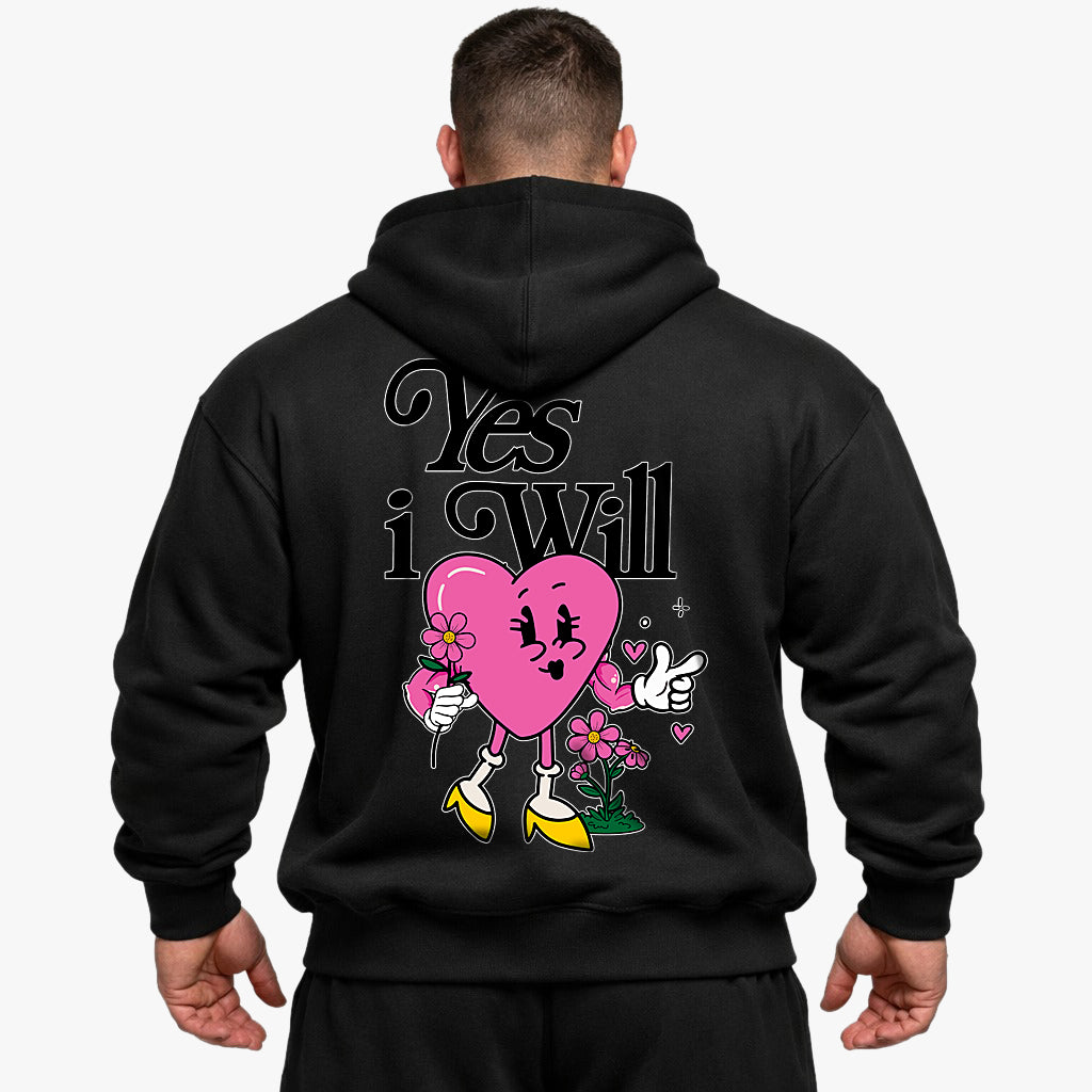 Yes i will (Backprint) Oversized Hoodie