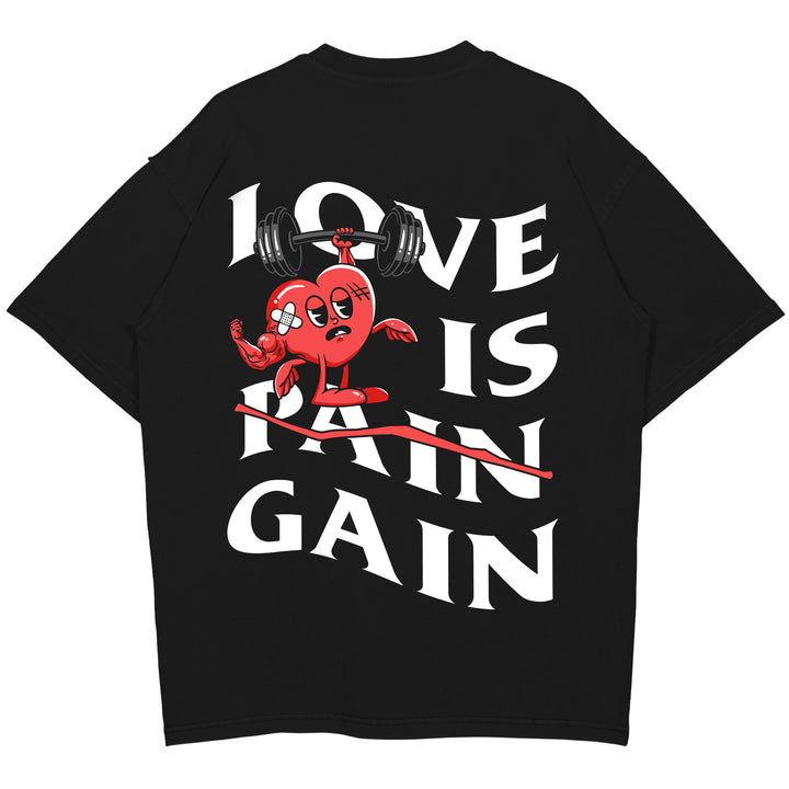 Camisa extragrande con estampado en la espalda de Love is Gain